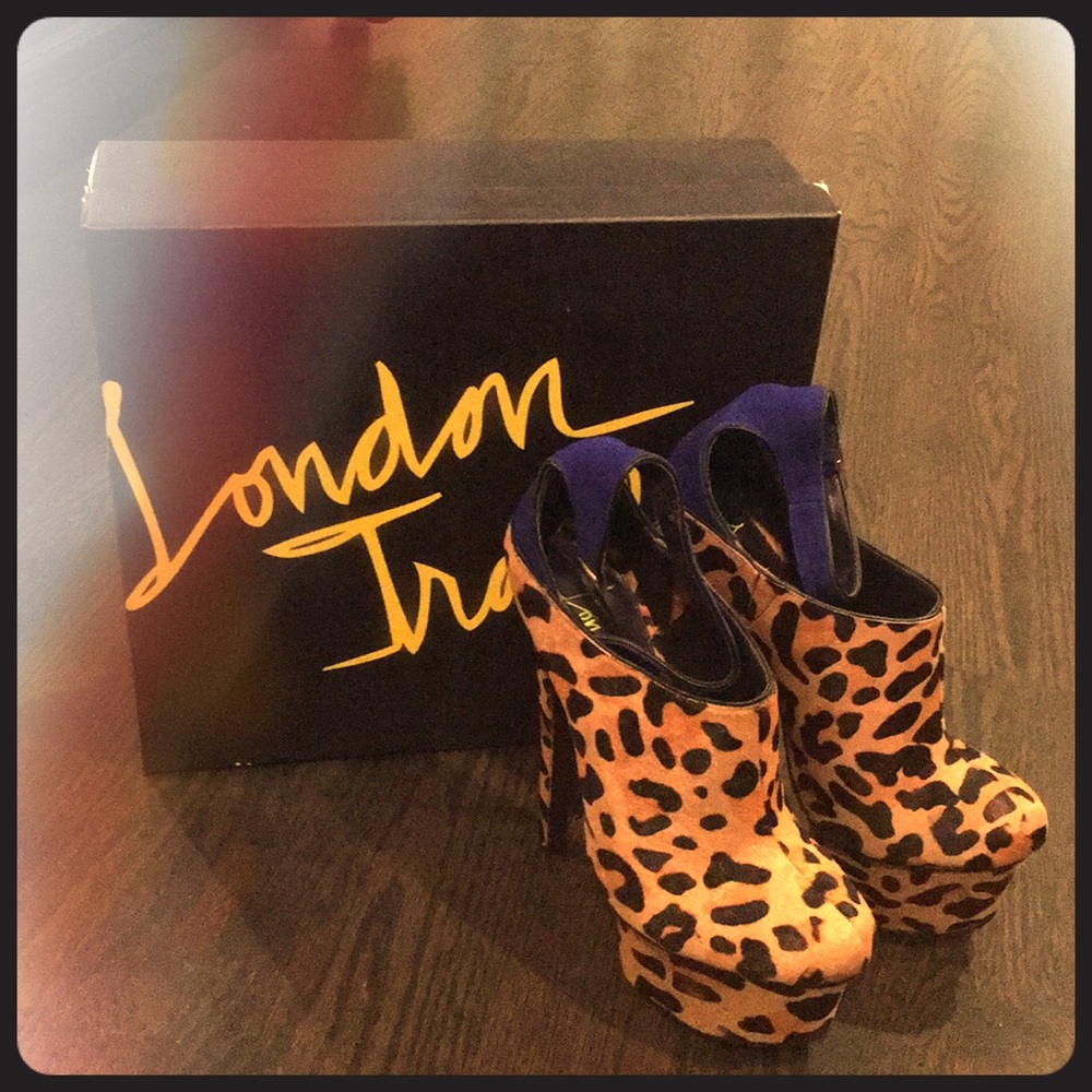 London Trash Leopard Booties
